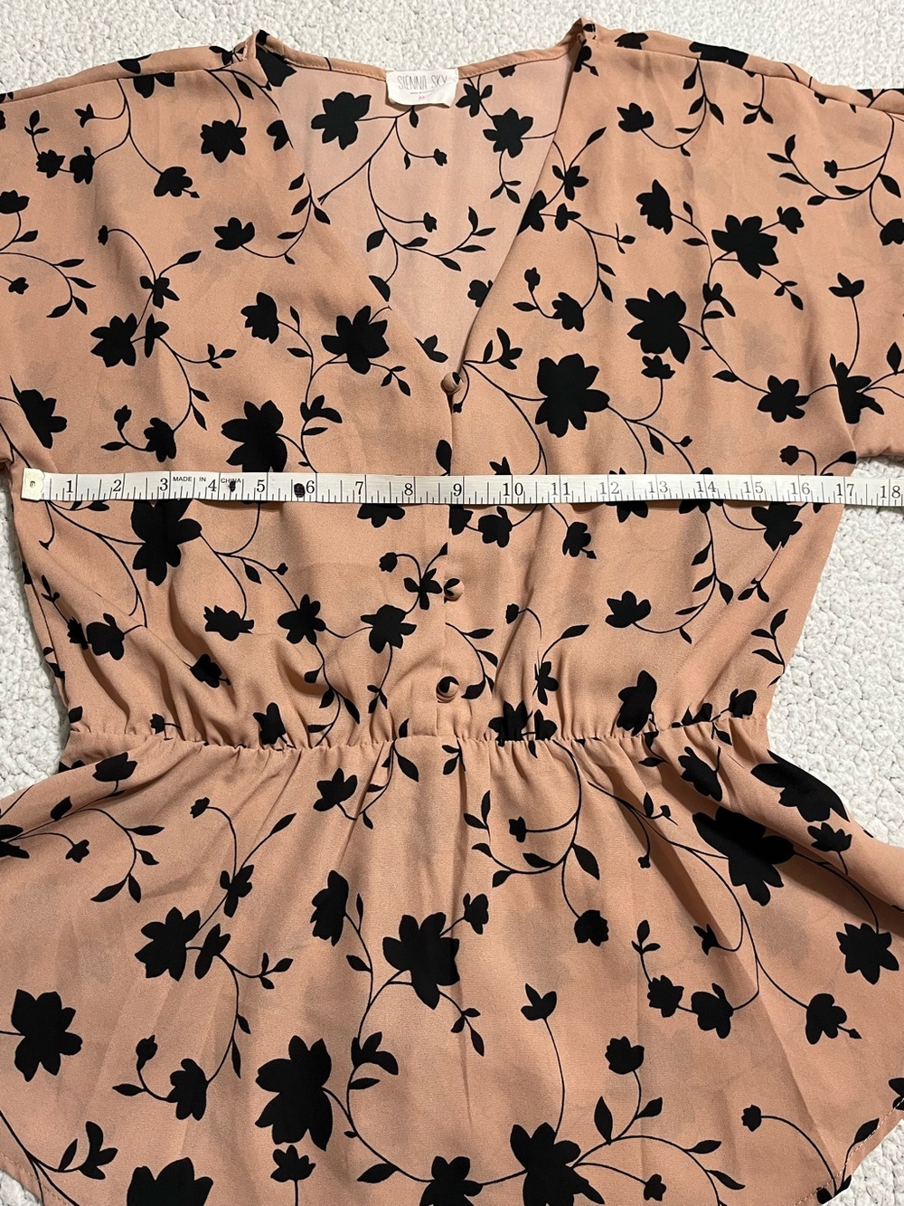 Sienna Sky Floral Peplum Blouse - Picture 9 of 12